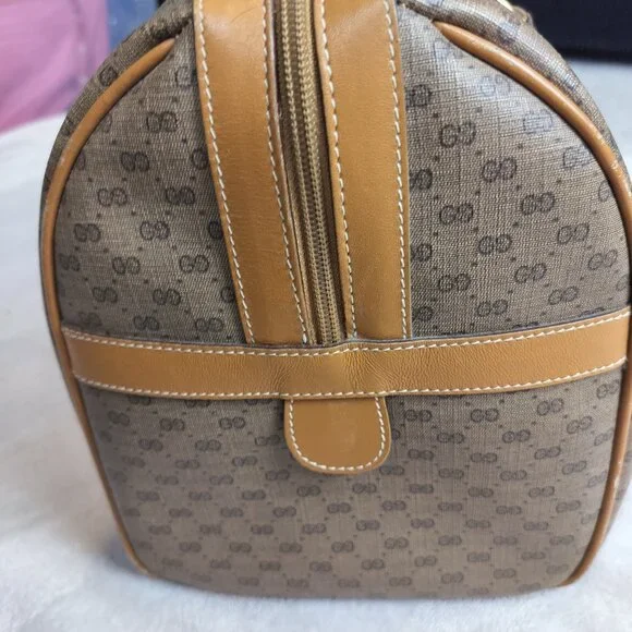 Authentic Vintage Gucci Micro GG Supreme Boston Bag Web Stripe Pristine Interior - Picture 4 of 15